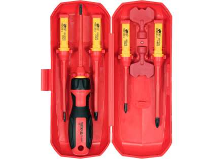 Set Șurubelniță Vde, 5 Capete Interschimbabile + 2 Chei Panou Electric