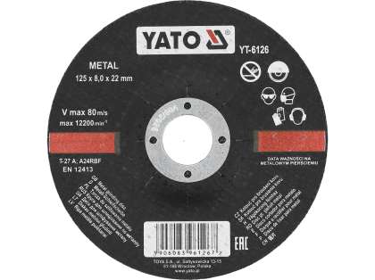 Disc Debitat Metal 125x8.0x22mm