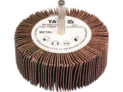 Perie Abrazivă Circulară Cu Tijă 80X30X6Mm, P120