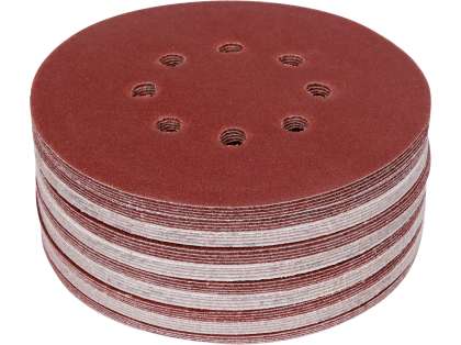 Set 50 Discuri Abrazive Velcro, 150Mm, 8 Găuri, P120