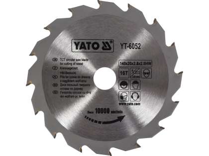Disc Fierăstrău Wolfram Pentru Lemn 140X16Tx20Mm