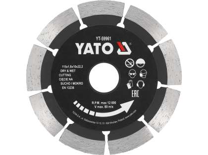 Disc Diamantat Segmentat, 115X22.2X1.8Mm