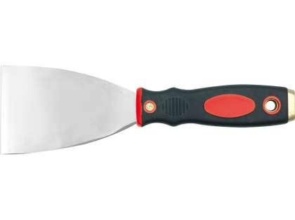 Șpaclu Din Oțel Inoxidabil, Mâner Bicolor Cu Inserție De Alamă, 6Cm