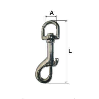 Carabina Breloc Cu Arc Si Inel Rotativ 11x67mm