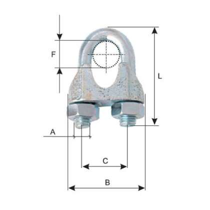 Brida Fixare Zincata 8mm / 16x28mm