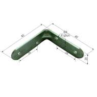 Coltar Metalic Dreptunghiular Simplu 16/40x40mm