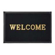 Covoras Intrare Tip-lufa - 38x58cm / Welcome Negru