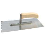 Gletiera Inox Dintata Cu Maner Lemn 270x130/4mm