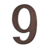 Semn Cifra Cu Surub Fixare - 100mm / Bronz / 5