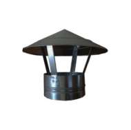 Capac Terminal Simplu Pentru Cos Fum, Tabla Neagra 120 Mm