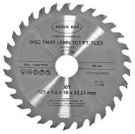 Disc Taiat Lemn Tct Pentru Flex - 125 X 1.2 X 10 X 22.23 Mm - 30 T