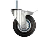 Roată Pivotantă Cu Filet Și Frână 125/37.5Mm