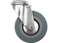Roată Pivotantă De 125Mm Cu Cauciuc Gri Și Gaură De Fixare