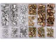 Set Piulițe Nituibile Oțel/Aluminiu, M3-M10, 300 Buc