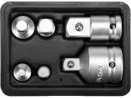 Set Adaptoare 3/8''Mx1/4''F, 1/4''Mx3/8''F, 3/8''Fx1/2''M, 1/2''Mx3/8''F, 3/4''Mx1/2''F, 1/2''Mx3/4''F