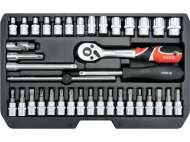 Trusă Tubulare+Antrenor, 38 Buc, 1/4'', Cr-V