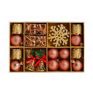 Set Ornamente De Craciun / Roz - 24p.