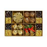 Set Ornamente De Craciun / Auriu - 24p.