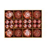 Set Ornamente De Craciun / Roz - 40p.