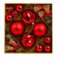 Set Ornamente De Craciun / Rosu - 32p.