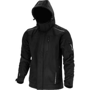 Jacheta Elastica Captusita Cu Gluga / Negru - L