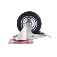 Roata pivotanta + frana totala 100 mm