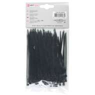 Set de 100 buc  - Coliere de Plastic, 100 mm x 2,5 mm,culoare negru,Hofftech,rezistente UV