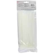 Set de 100 buc  Coliere de Plastic,  200 mm x 3,6 mm,culoare alb,Hofftech,rezistente UV 