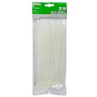 Set de 100 buc  Coliere de Plastic,  200 mm x 3,6 mm,culoare alb,Hofftech,rezistente UV 