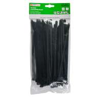 Set de 50 buc Coliere de Plastic,  200 mm x 7,6 mm culoare negru,Hofftech,rezistente UV 