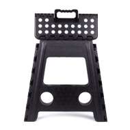 Scaun pliabil negru  mare, rezistent pentru 120 kg