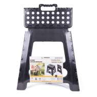 Scaun pliabil negru  mare, rezistent pentru 120 kg