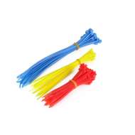 Set de 150 buc Soricei - Coliere de Plastic, Fasete, Bride (100 buc rosu 2,5 x 100mm,25 buc galben 2,5 x 150mm ,25 buc albastru 4,8x 200 mm buc