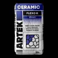 ADEZIV FLEXIBIL PENTRU PLACI CERAMICE SI PIATRA NATURALA INTERIOR/EXTERIOR  FLEXO K 20 KG ARTEK 