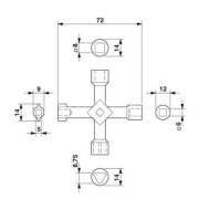 Cheie cu 4 cai pentru deschidere contoare, aer conditionat,sisteme CAI , stalpi