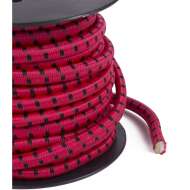 Franghie rola 10 mm x 15 m , culoare rosu cu negru 