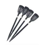  Set 4 lampi  solare pentru gradina , 41 cm , efect de flacara 