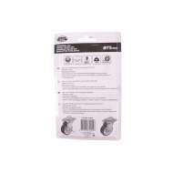 Set 4 roți pivotante 75 mm roșii care include 2 buc cu blocare totală si 2 buc fara blocare 