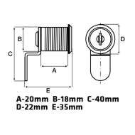Cilindru de schimb pentru cutie postala , dulapuri 