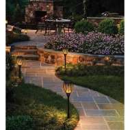 Set 2 lampi solare pentru gradina , efect de flacara , 74 cm 