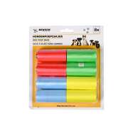 Set 8 role saci igienici pentru caini ,15 buc/rola ,dimensiune sac 22,5 x 29,5 cm,culori diferite 