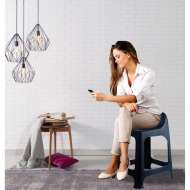 Scaun stivuibil antracit , inaltime 45 cm 