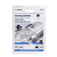 Set 4 capace zincate  pentru supapa cauciucuri  din aluminiu 