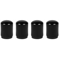 Set 4 capace pentru supapa cauciucuri  din aluminiu,culoare negru 