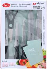 Set 8 Piese Taiat Bucatarie ( 5 Cutite ,1 Foarfeca Si 2 Tocatoare )