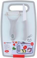 Set 3 Piese Taiere Alimente ( Cutit Ceramic , Curatator Legume Ceramic ,Tocator 32 X 160 X 250 Mm),Culori Diverse