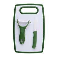 Set 3 Piese Taiere Alimente ( Cutit Ceramic , Curatator Legume Ceramic ,Tocator 30 X 160 X 250 Mm ),Culori Diverse