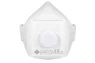 masca FFP3 cu construcție panou, atașat cu o curea de cap