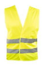 Vesta reflectorizanta din material 100% poliester ,inchidere velcro, 100 gsm , echipată cu bandă reflectorizata de 5 centimetri