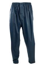 Pantalonul de ploaie are o construcție ușoară de 0,45 mm și o țesătură tricot durabilă de 190 g/m² PU/PES.